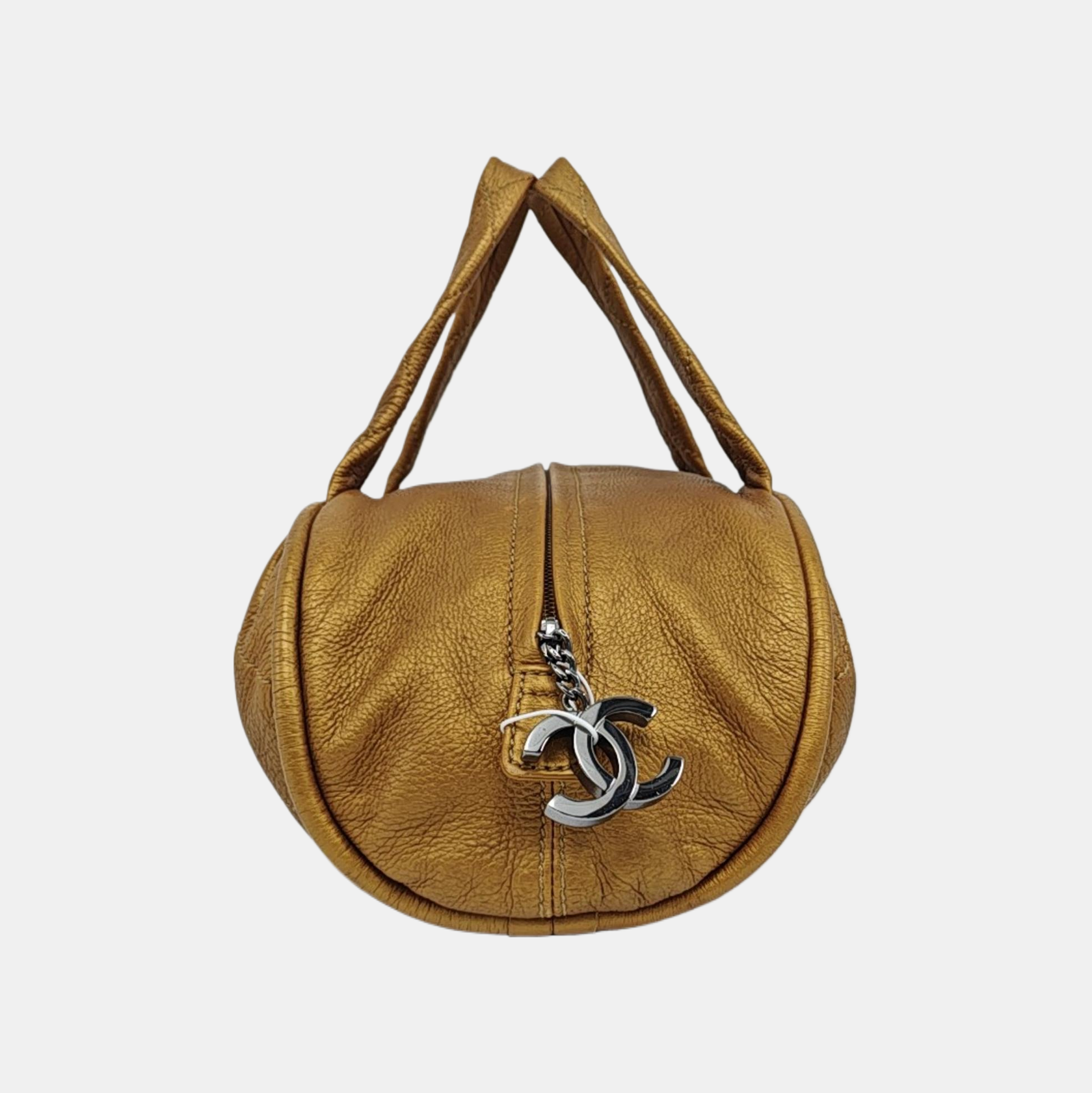 Quilted Deer Leather Gold