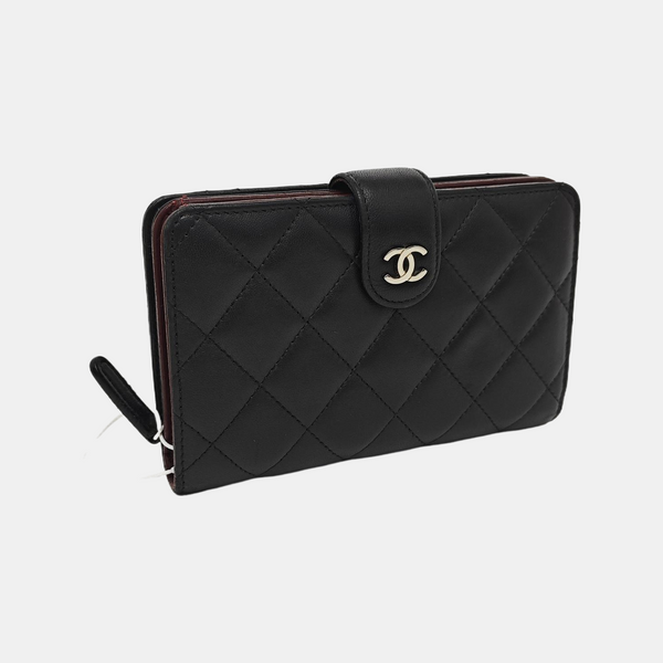 Quilted Lambskin Wallet Black