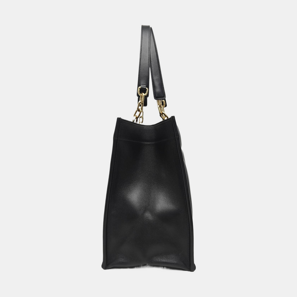 Cannage Calfskin Tote Bag Medium Black