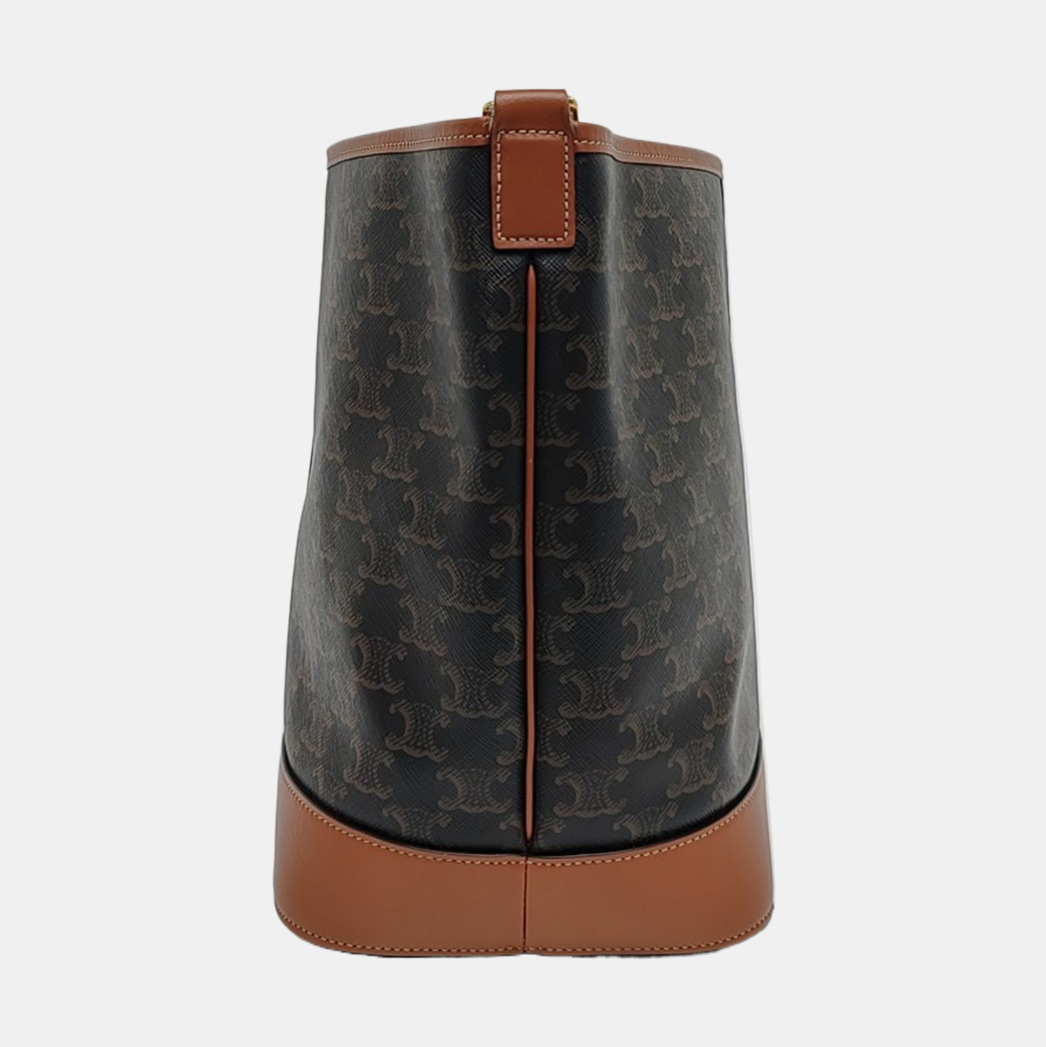 Authenticated pre-owned  TRIOMPHE CANVAS Medium Coated Canvas Brown - Bucket Bag at Looply