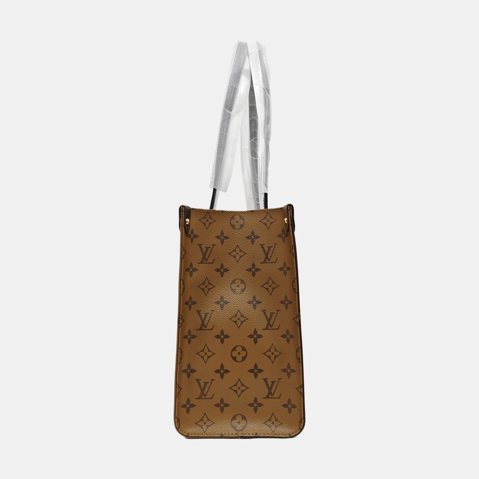 ONTHEGO MM Monogram Coated Canvas Brown
