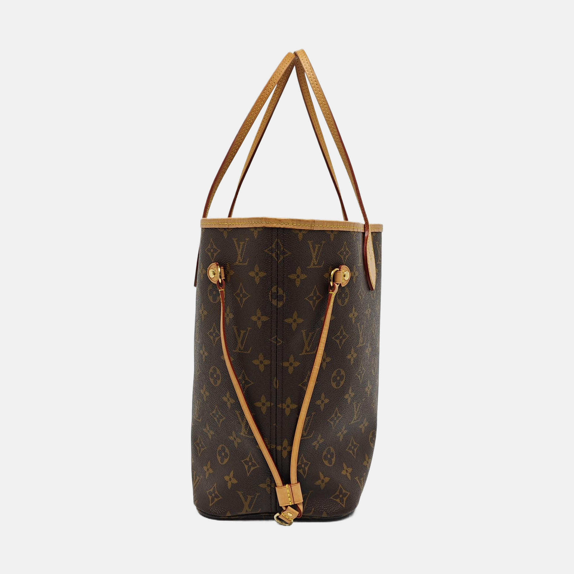 NEVERFULL MM Monogram Coated Canvas Brown