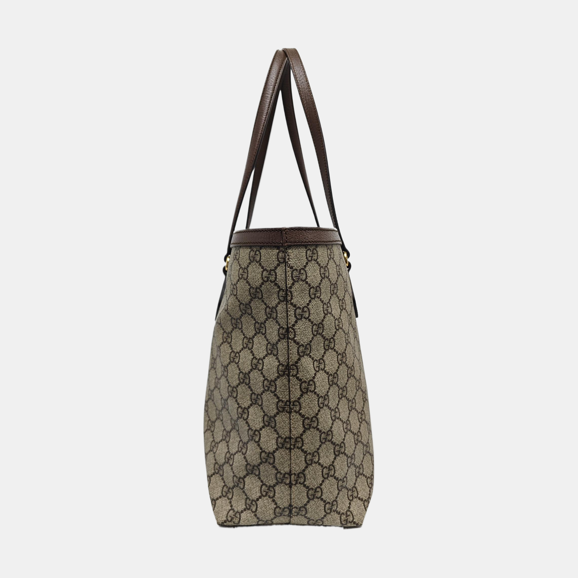 Ophidia Medium Monogram Coated Canvas Beige