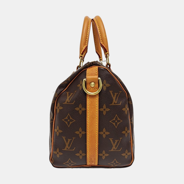 SPEEDY 25 Monogram Coated Canvas Brown