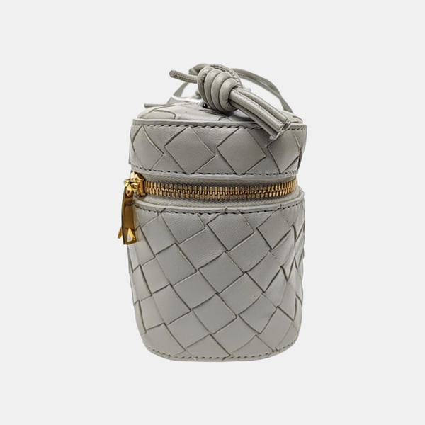 Intrecciato Small Lambskin Gray