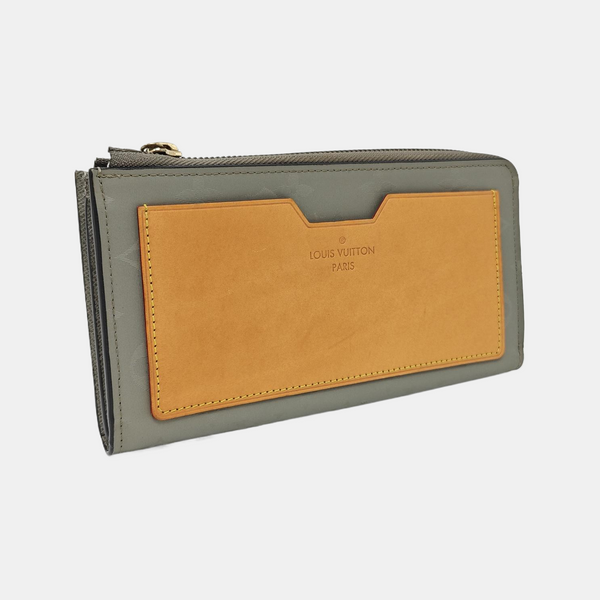 JEANNE Monogram Canvas Gray Wallet