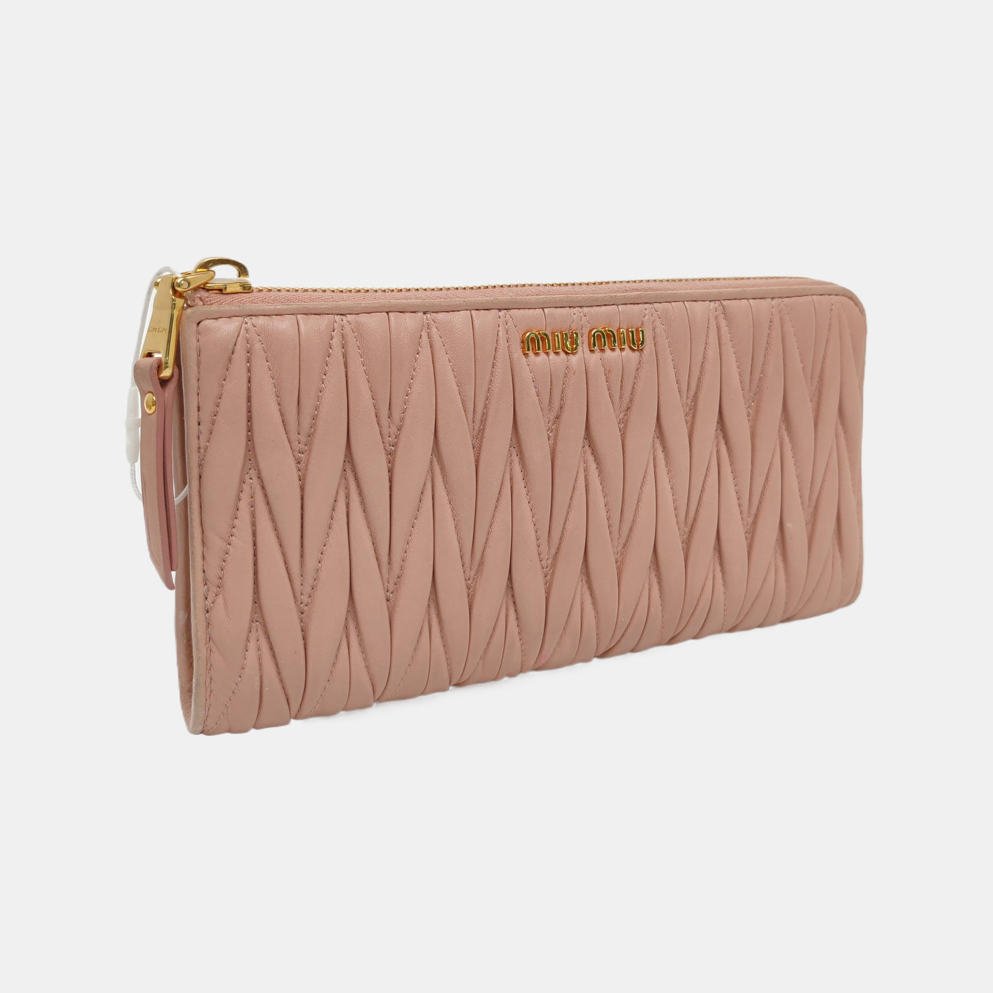 Quilted Lambskin Wallet Pink