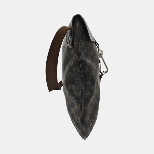 Coated Canvas Shoulder Bag Black