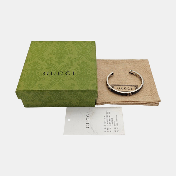 Interlocking G 925 Sterling Silver Bangle