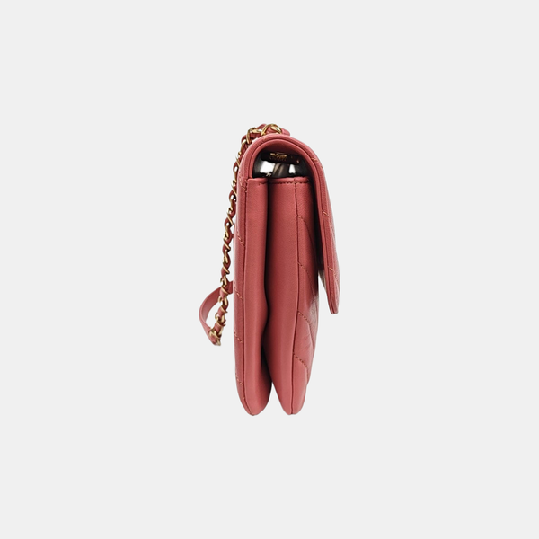 TRENDY CC Chevron Lambskin Pink