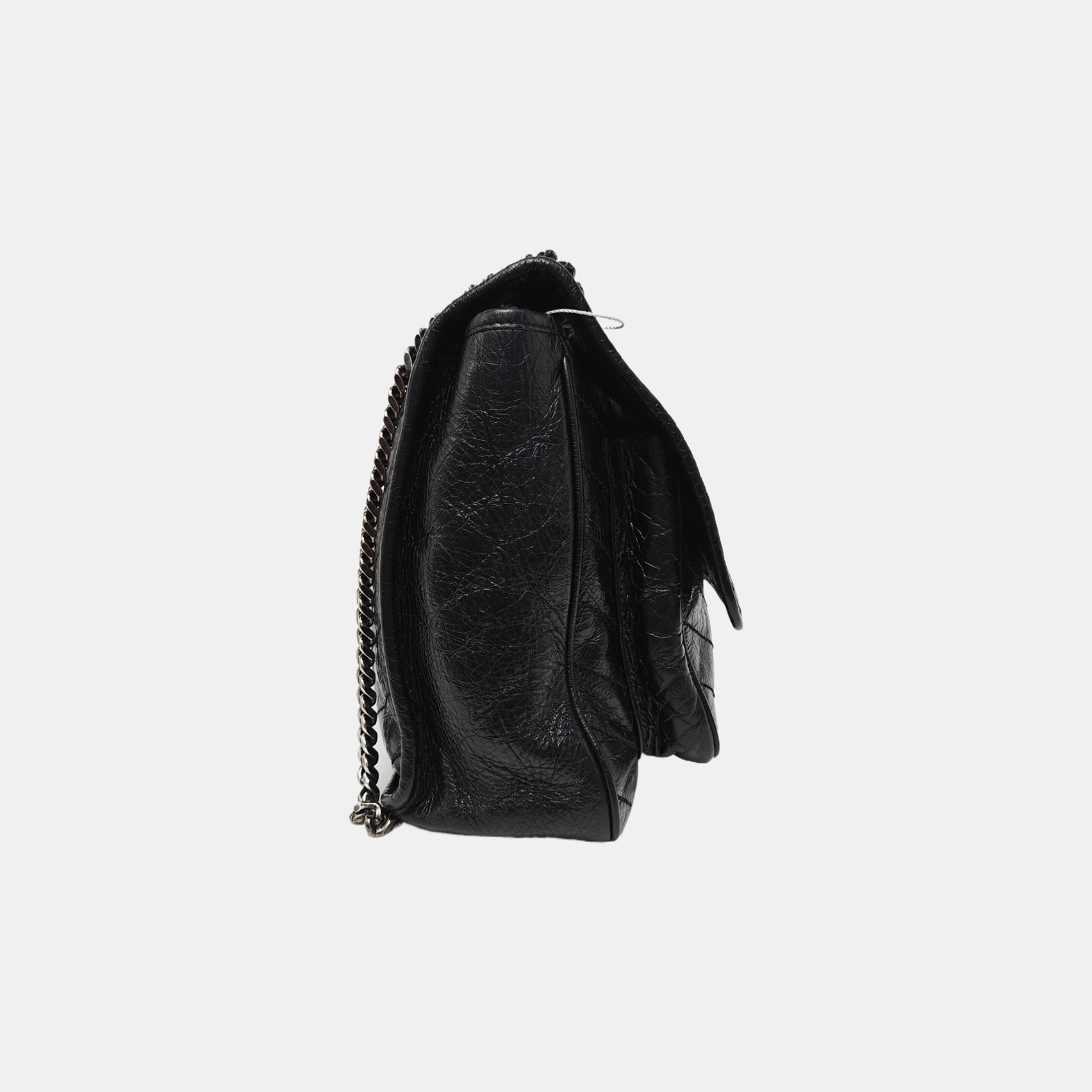 NIKI Large Chevron Calfskin Black
