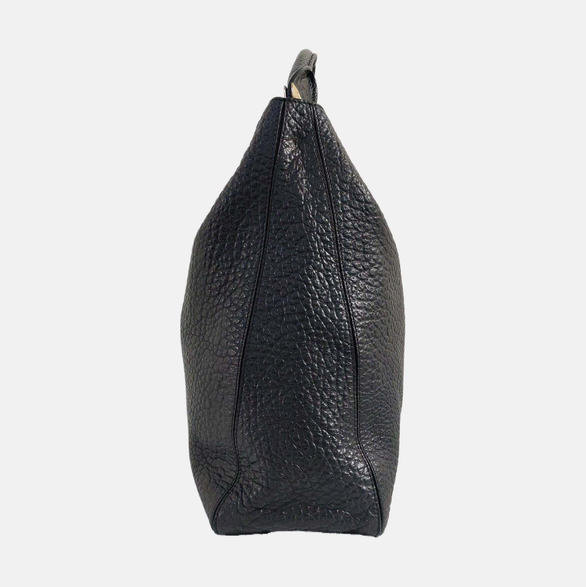 Calfskin Bucket Bag Black