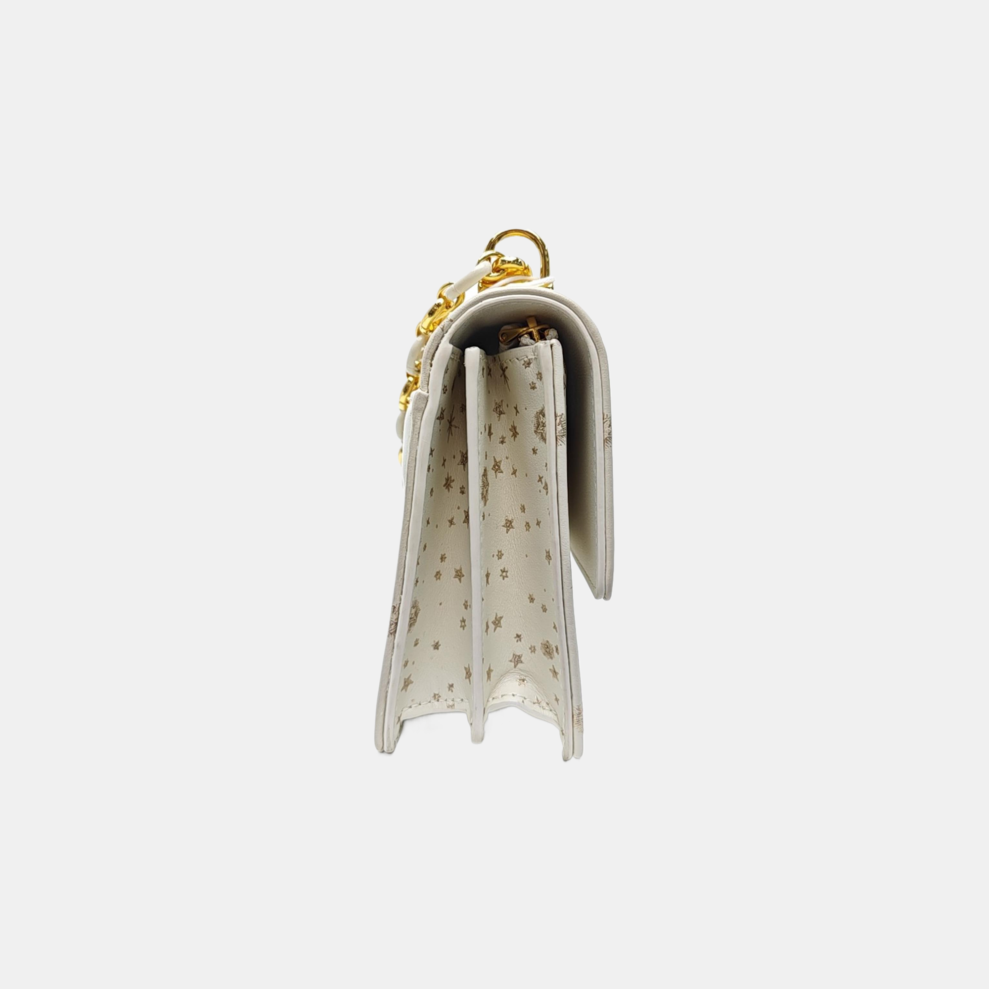Miss Caro Mini Calfskin White