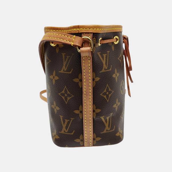 Authenticated pre-owned  NÉONOÉ Nano Monogram Coated Canvas Brown - Bucket Bag at Looply