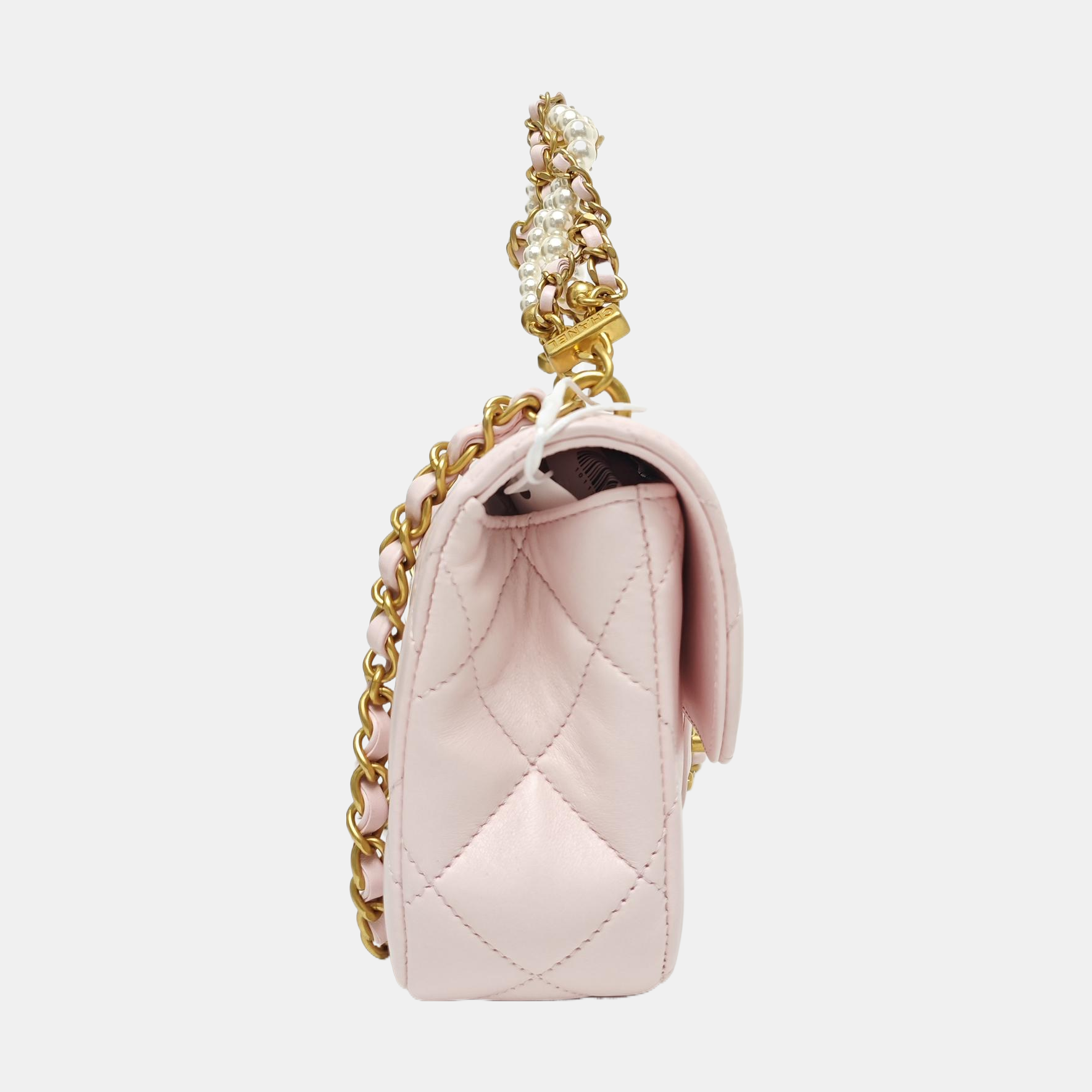 Quilted Lambskin Crossbody Bag Pink