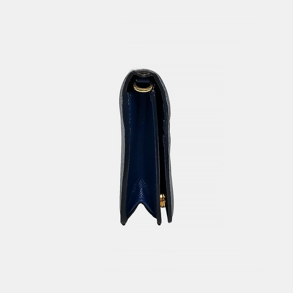 Saffiano Calfskin Shoulder Bag Blue