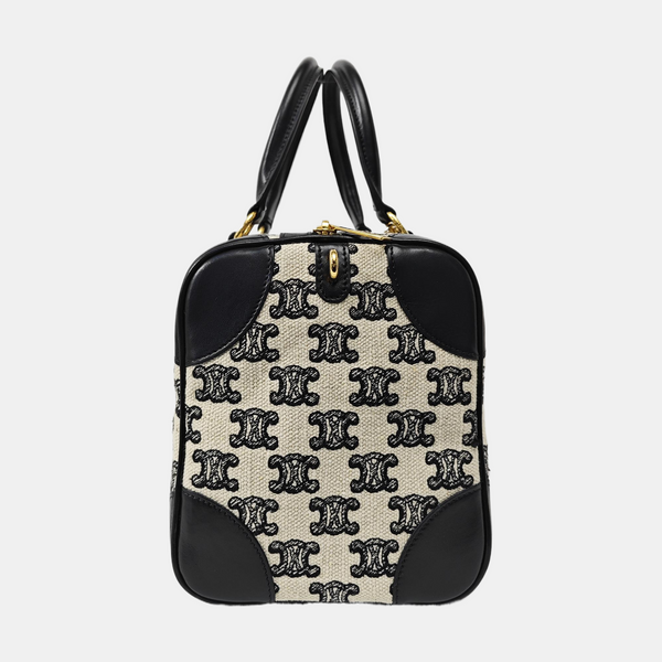 Fabric Shoulder Bag Small White