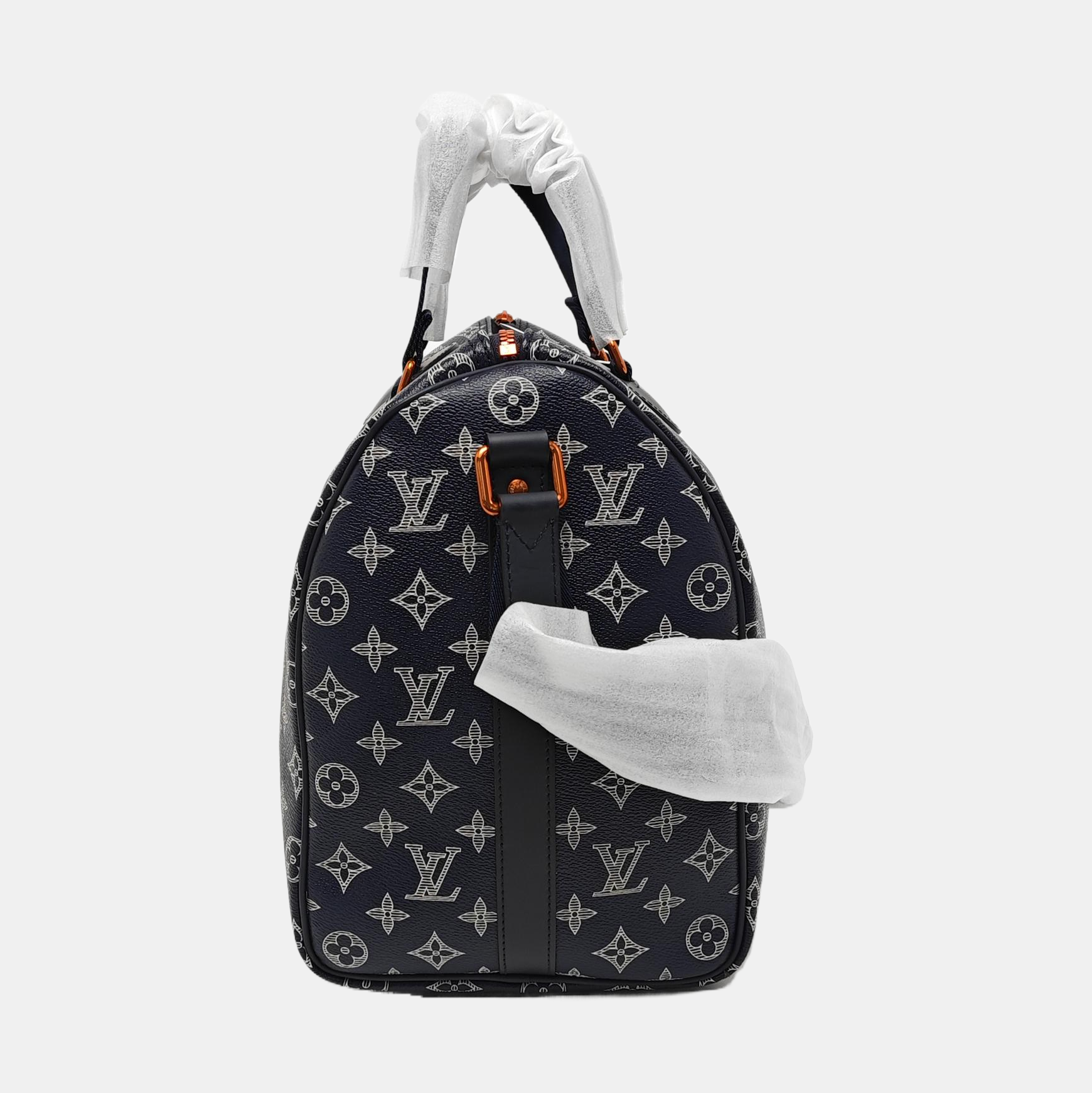 Coated Canvas Shoulder Bag Blue