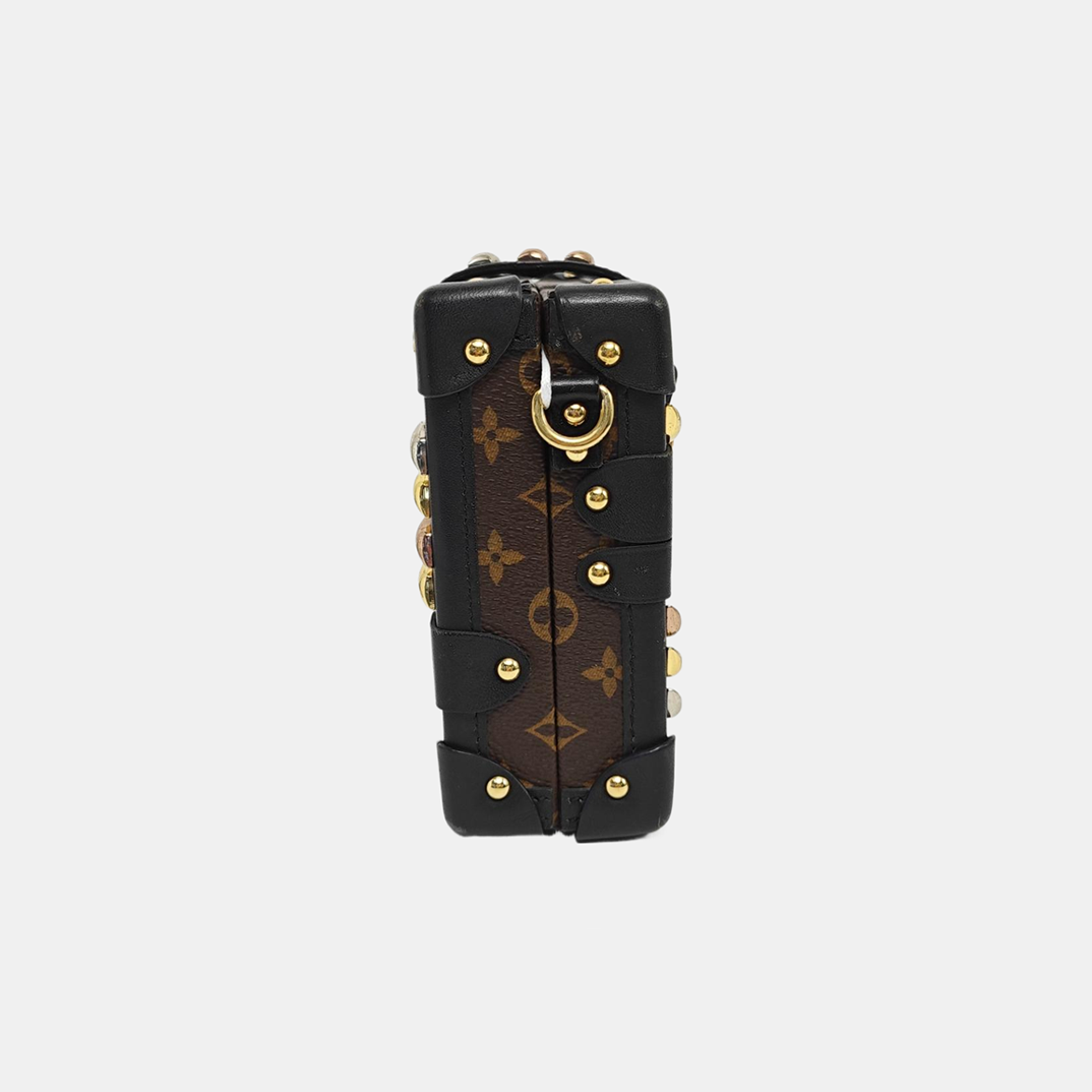 PETITE MALLE Monogram Coated Canvas Brown