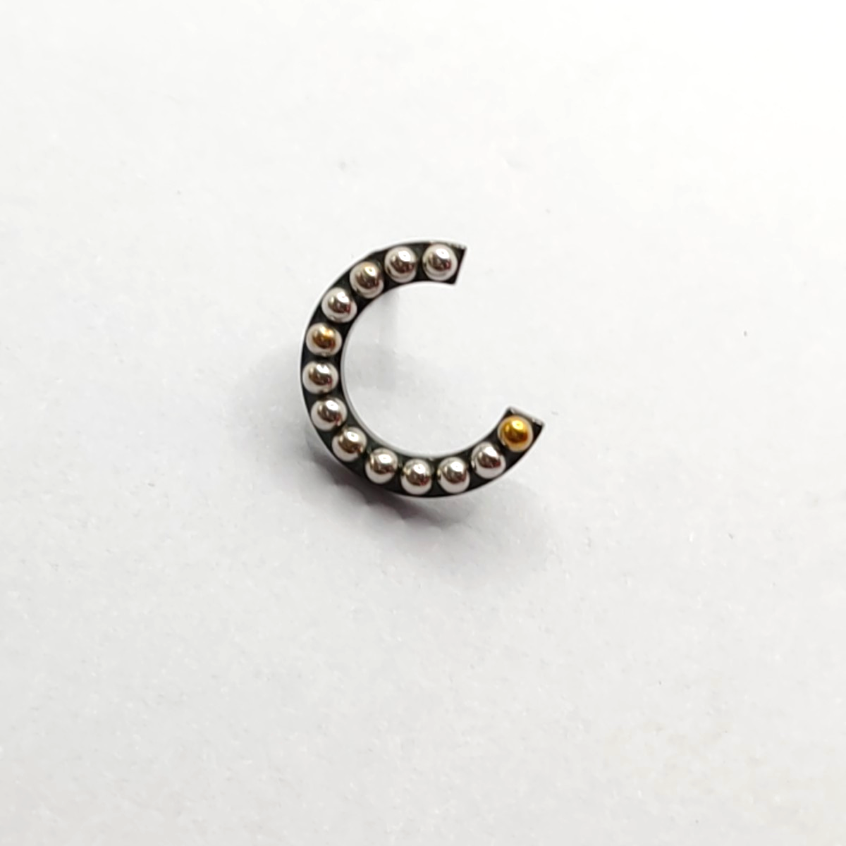 Pendientes de botón Petit CD gris metalizado