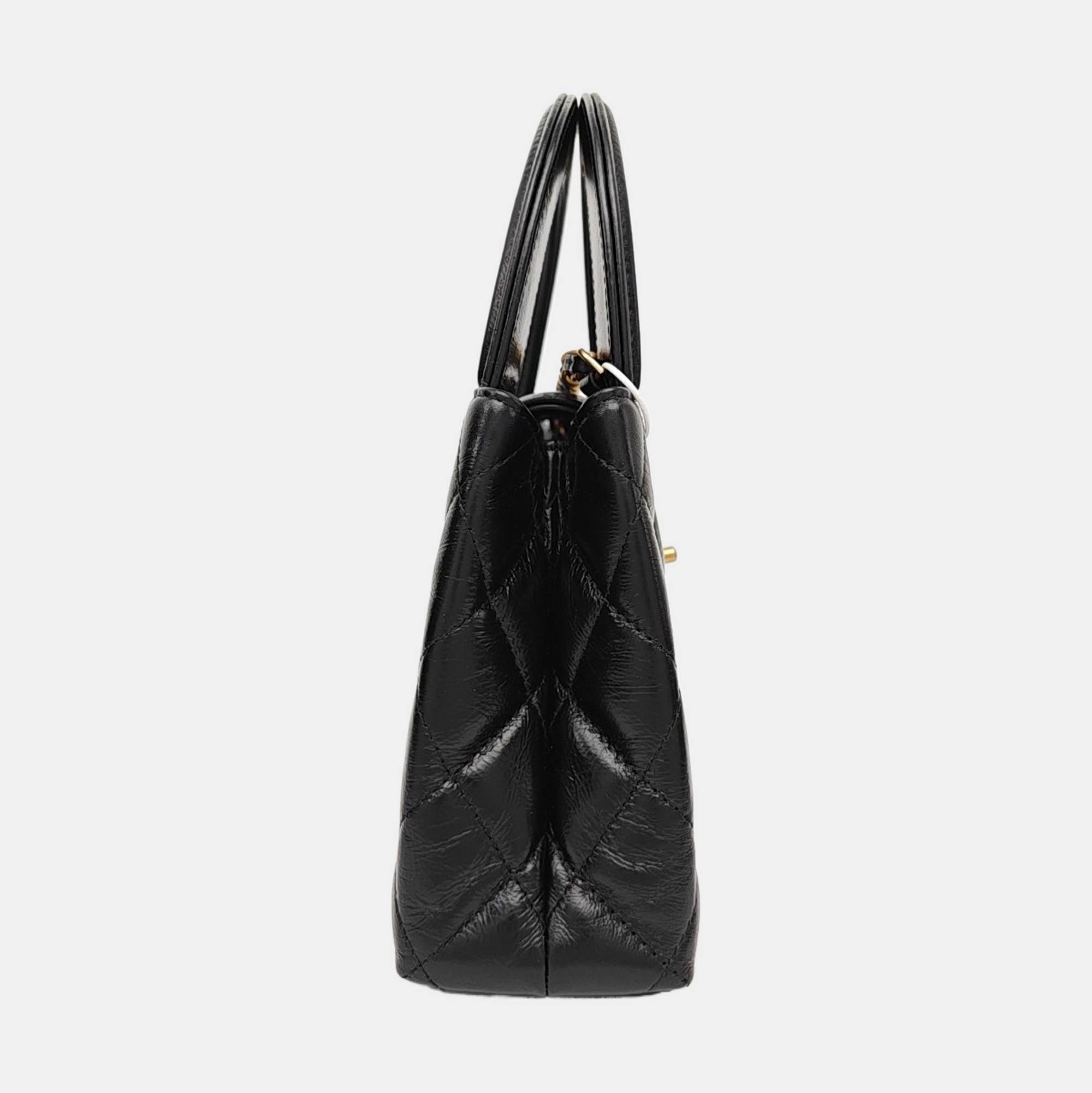 KELLY Mini Quilted Calfskin Black