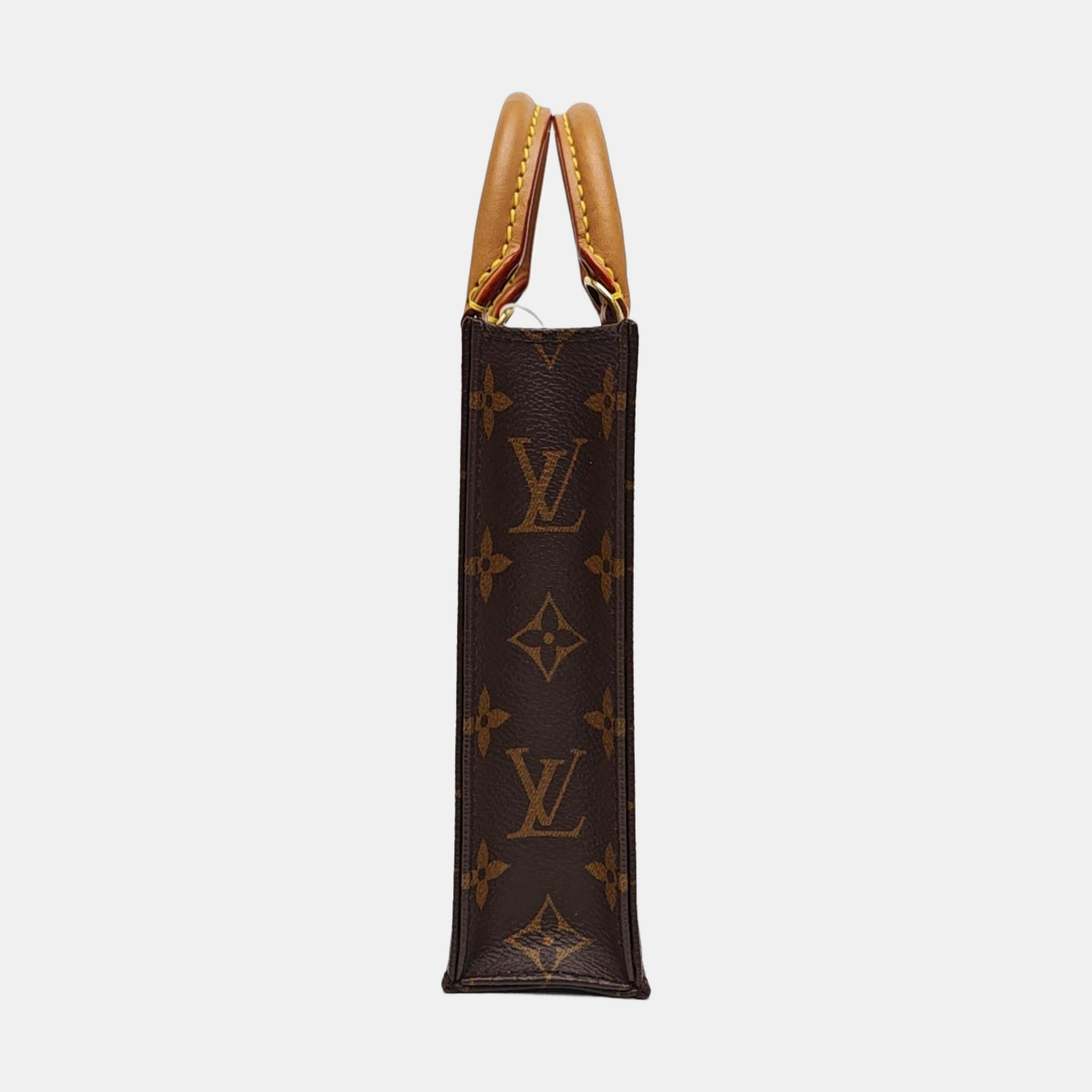 SAC PLAT Mini Monogram Coated Canvas Brown