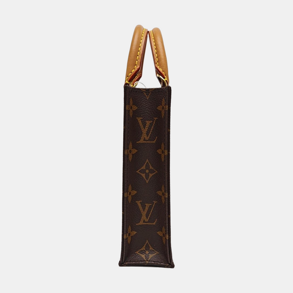 SAC PLAT Mini Monogram Coated Canvas Brown
