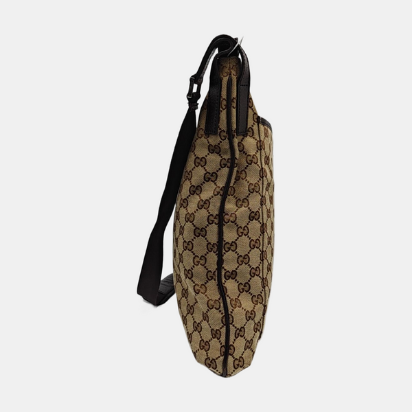 Monogram Canvas Shoulder Bag Beige