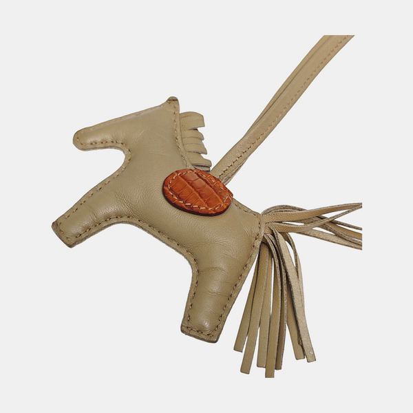 Leather Bag Charm Brown