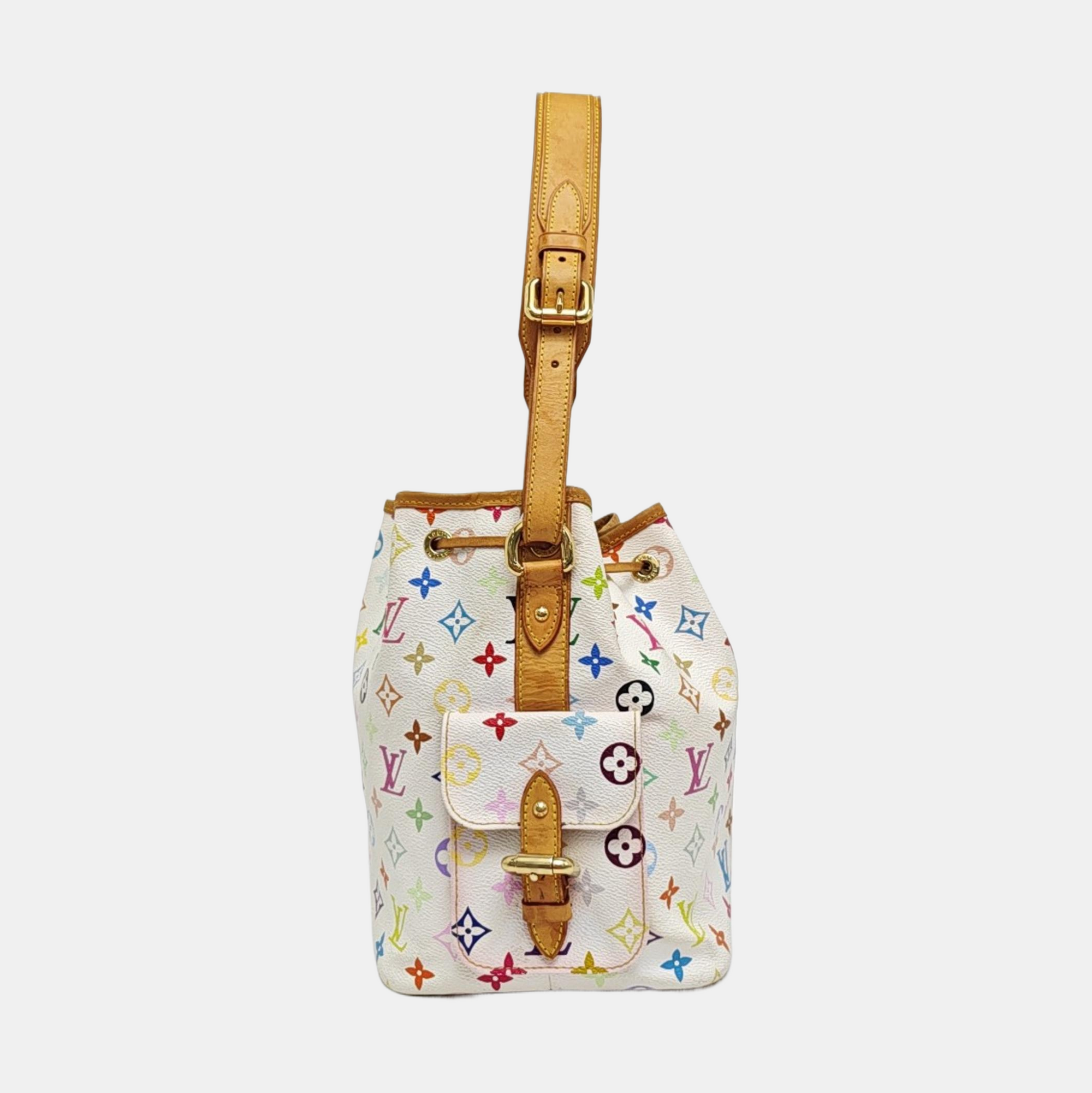 LV × TM NÉONOÉ MM Monogram Coated Canvas White