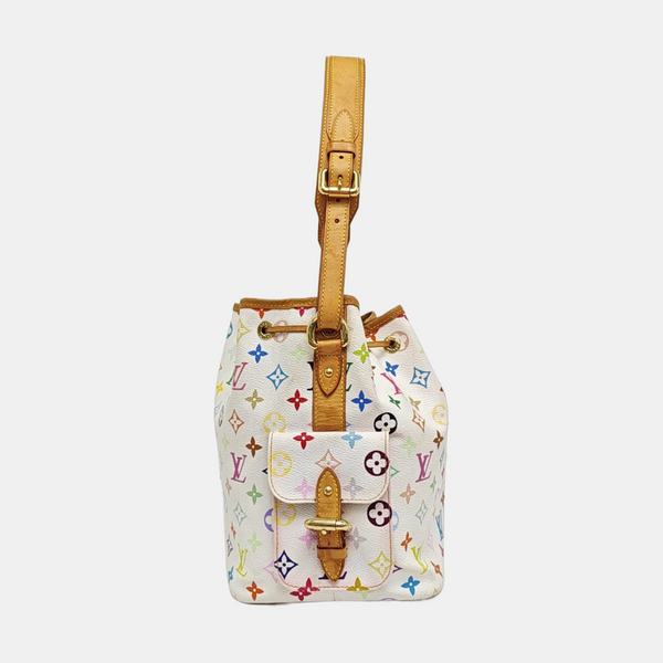 LV × TM NÉONOÉ MM Monogram Coated Canvas White