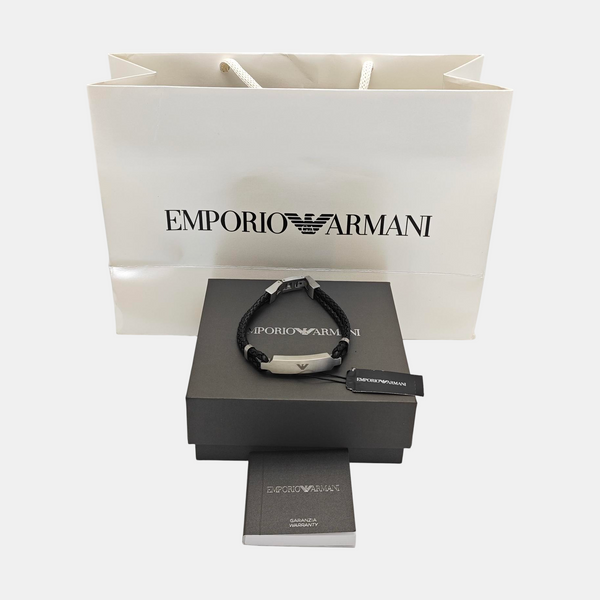 Leather Black Bangle