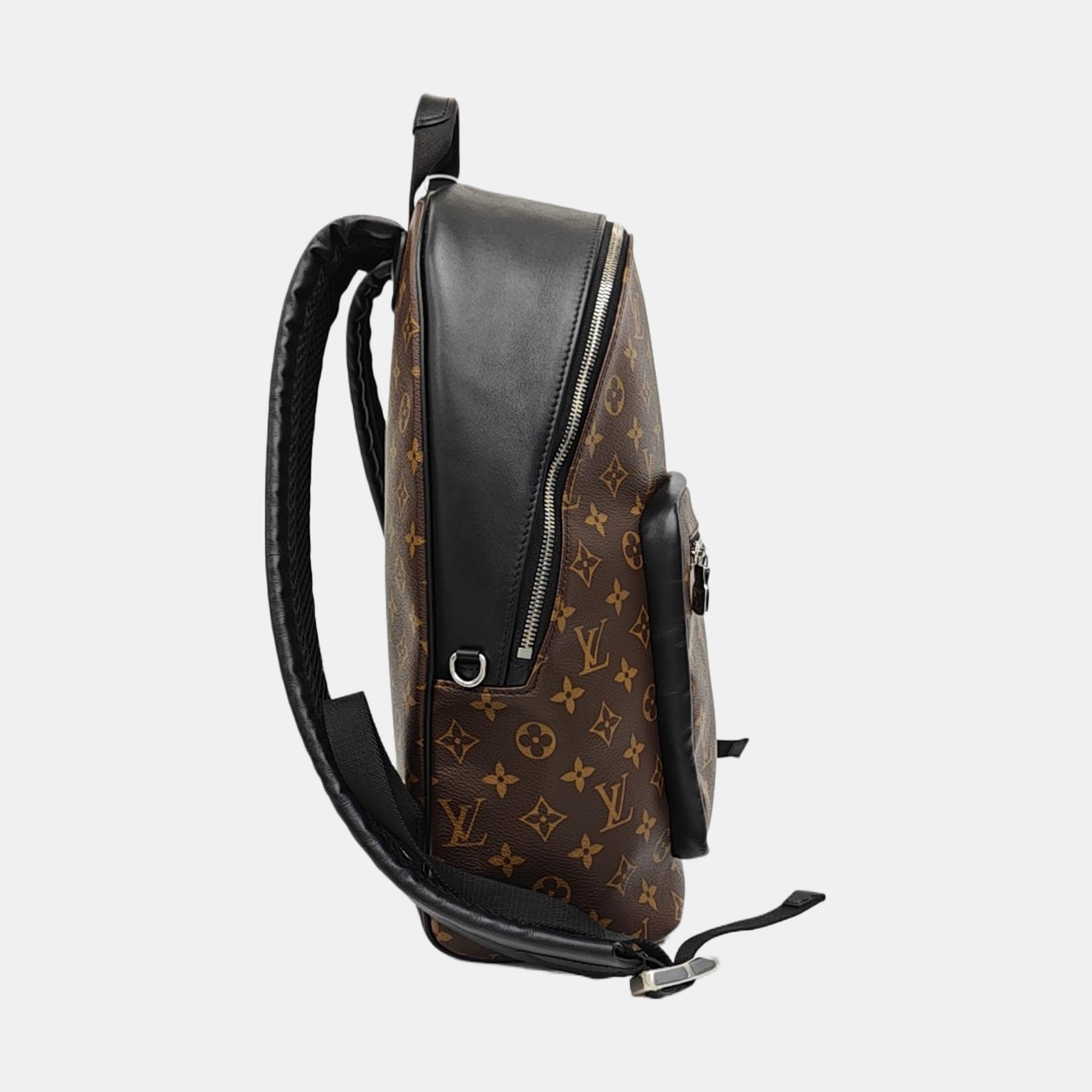 JOSH Monogram Coated Canvas Brown