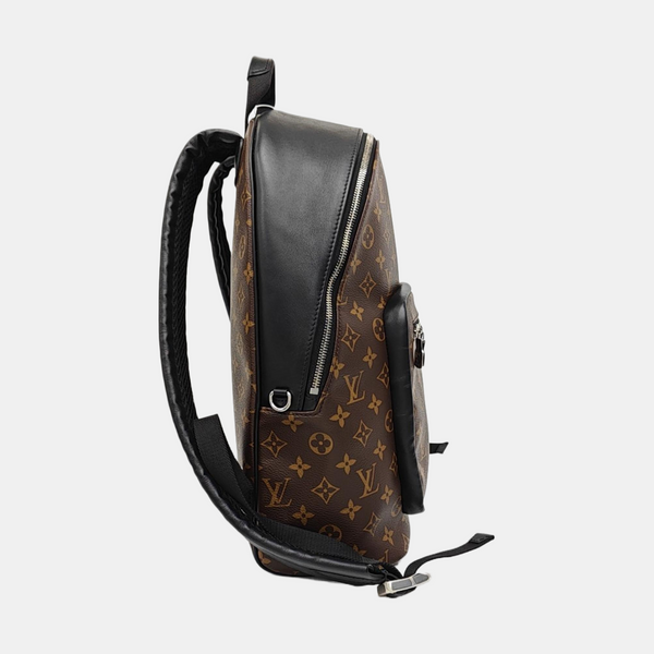 JOSH Monogram Coated Canvas Brown