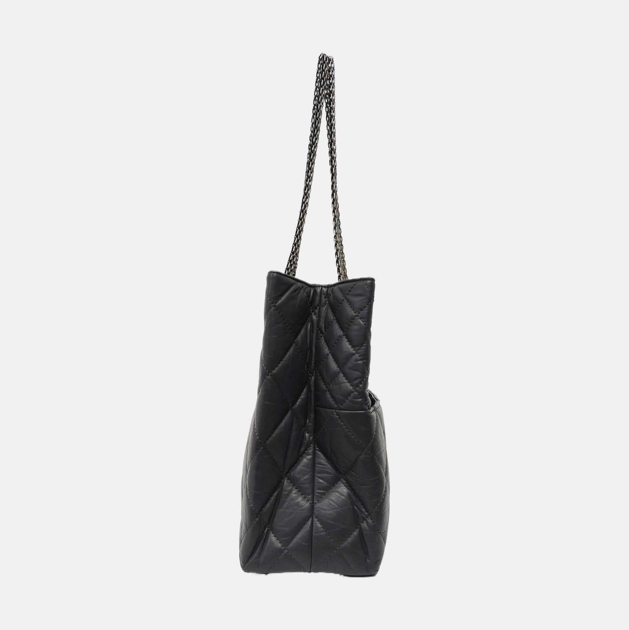 2.55 Quilted Calfskin Gray