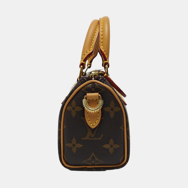 SPEEDY Nano Monogram Coated Canvas Brown