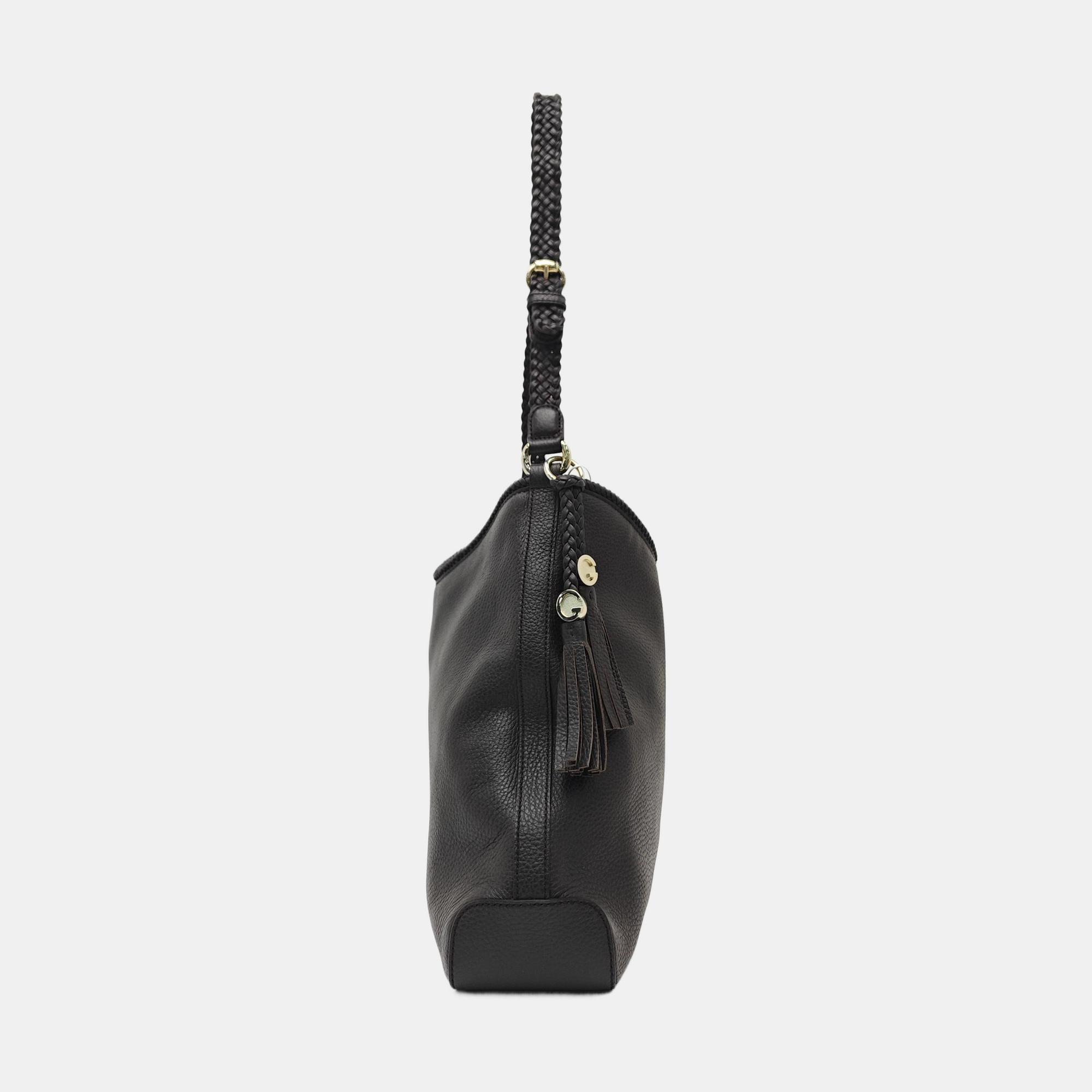 Calfskin Top Handle Bag Brown