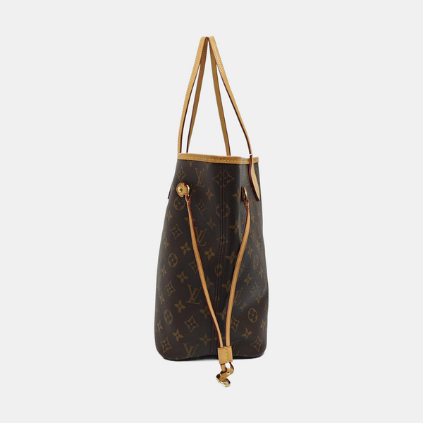 NEVERFULL MM Monogram Coated Canvas Brown