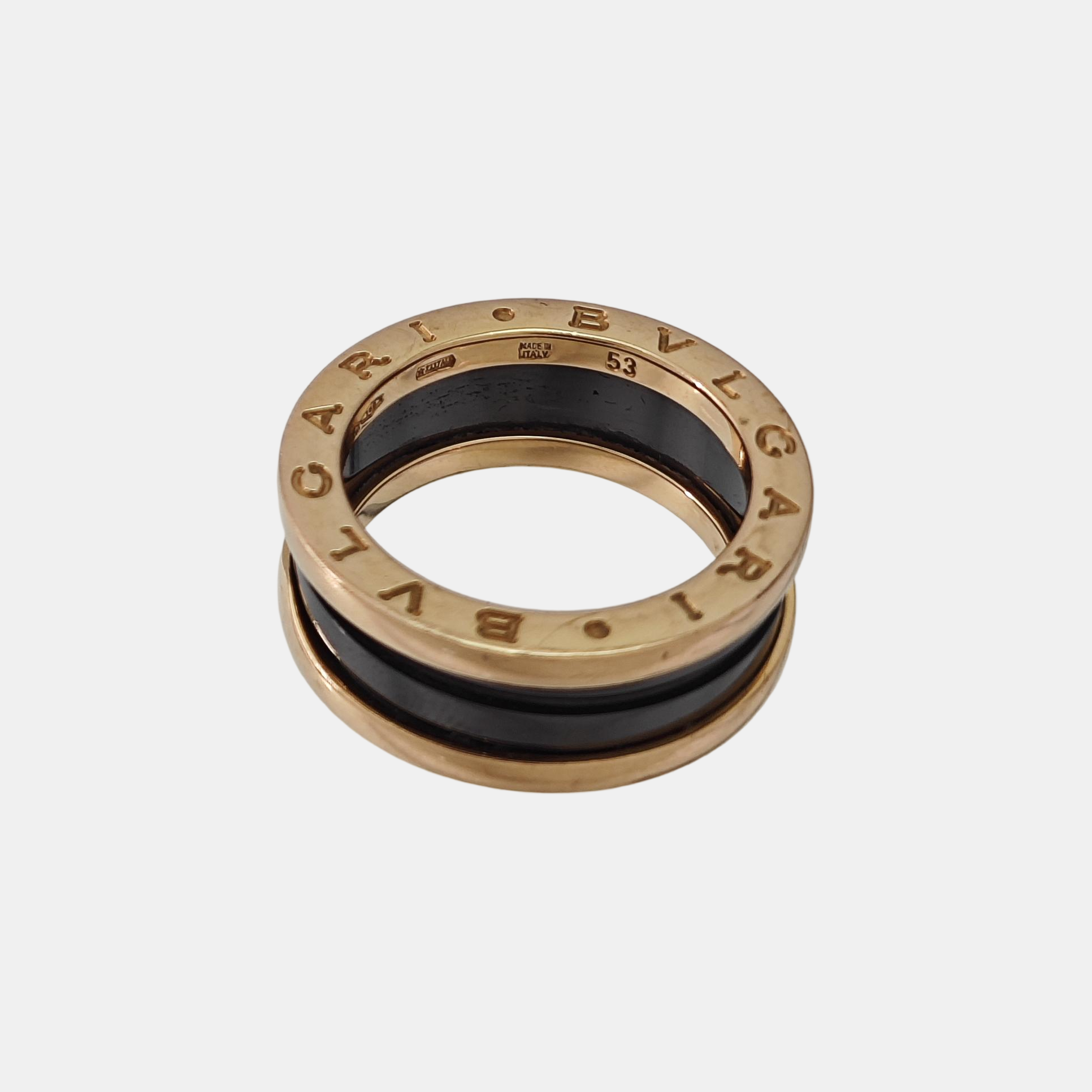 B.ZERO1 18k Rose Gold Ring EU 53