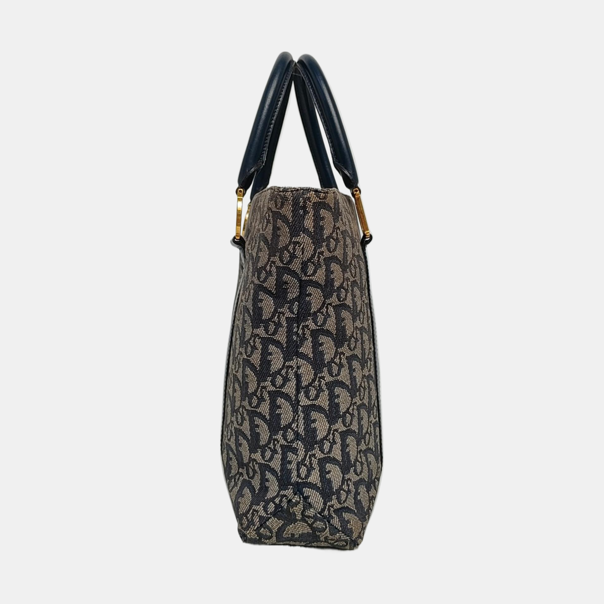 Vintage Tote Oblique Fabric Blue