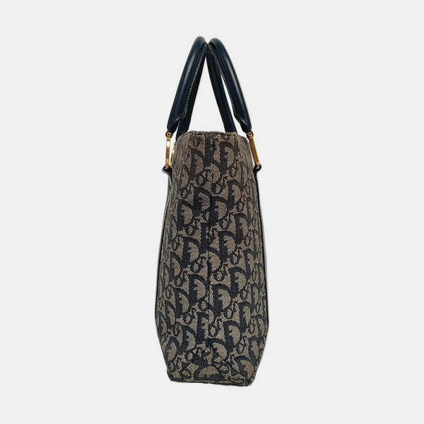 Vintage Tote Oblique Fabric Blue