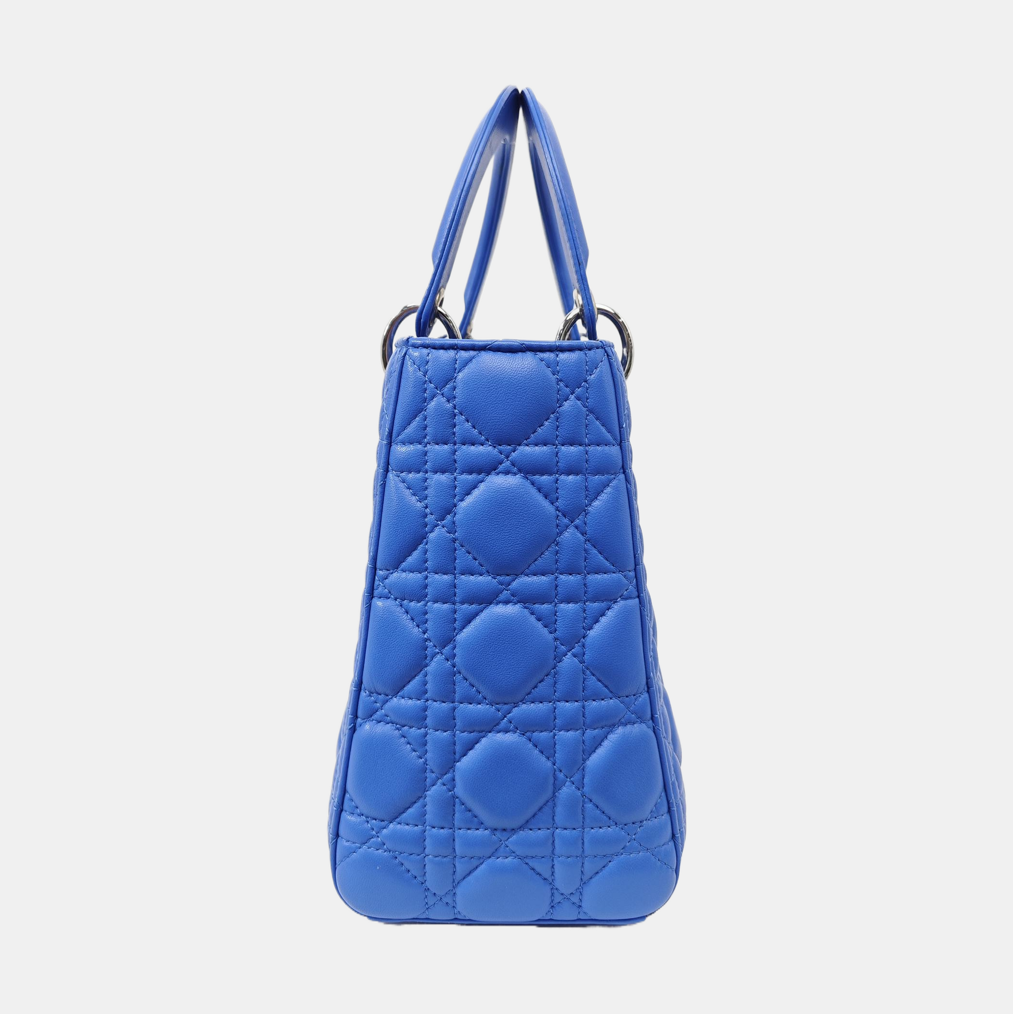 Lady Dior Medium Cannage Lambskin Blue