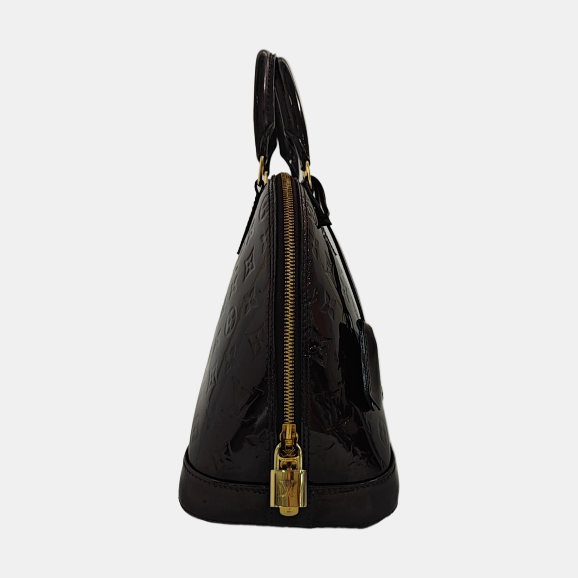 ALMA PM Monogram Patent Leather Red