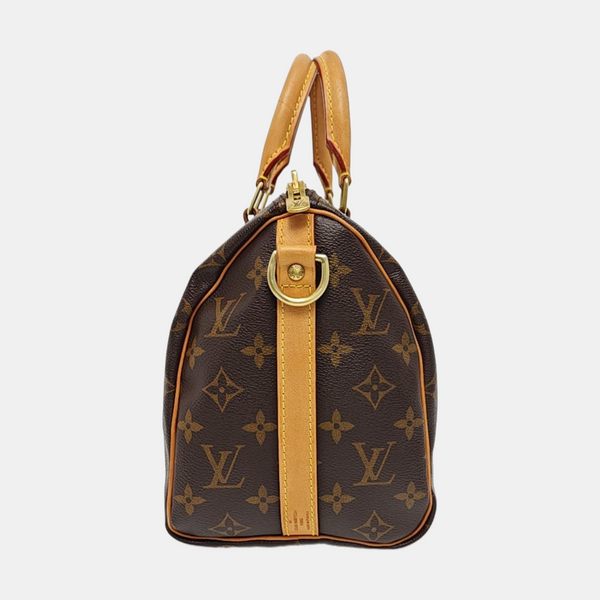 SPEEDY 25 Monogram Coated Canvas Brown