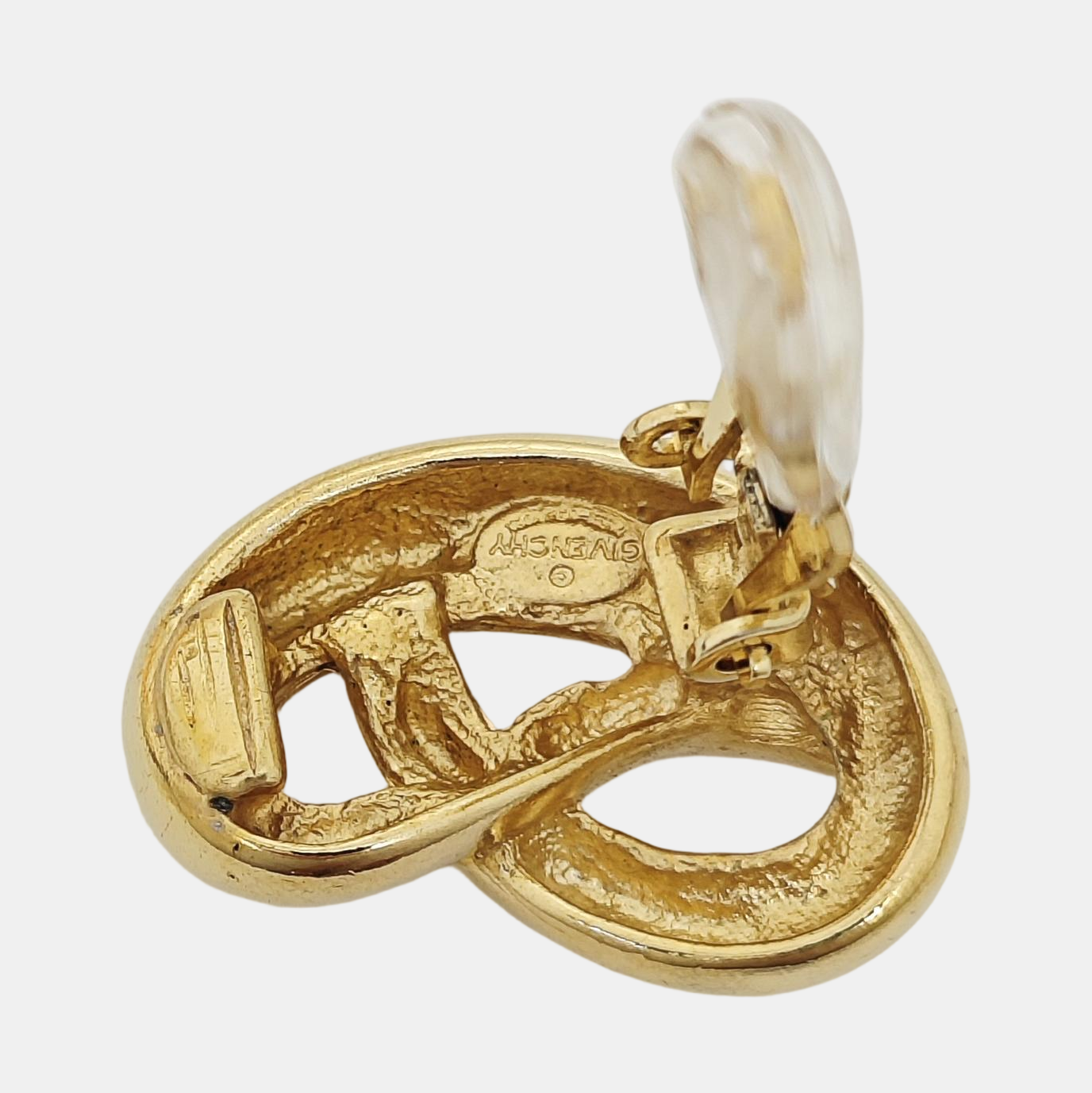 Twisted Metal Gold Clip On Earrings