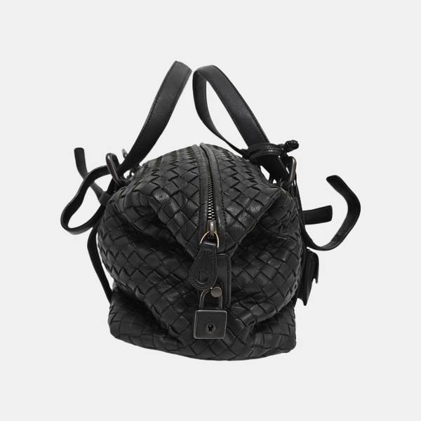 Lambskin Top Handle Bag Black