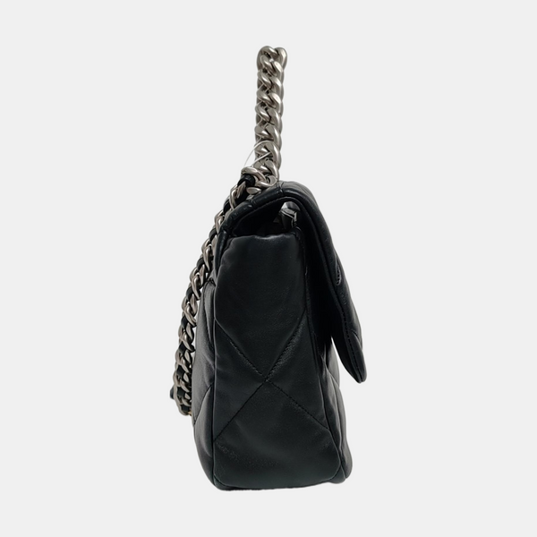 CHANEL 19 Large Quilted Lambskin Black