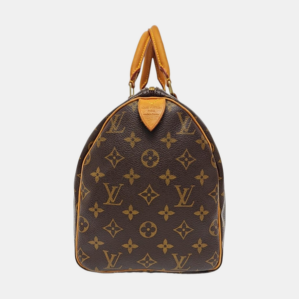 SPEEDY 30 Monogram Coated Canvas Brown