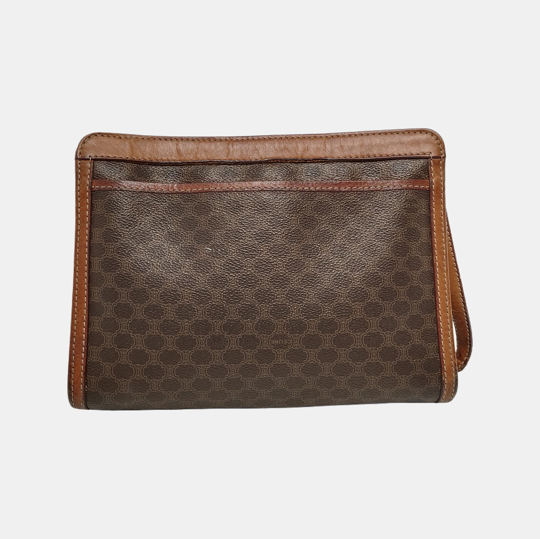 MACADAM CLUTCHES Coated Canvas Brown