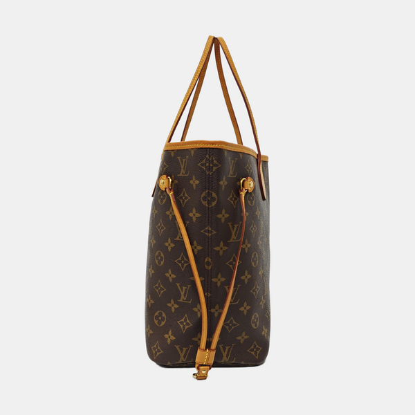 NEVERFULL MM Monogram Coated Canvas Brown